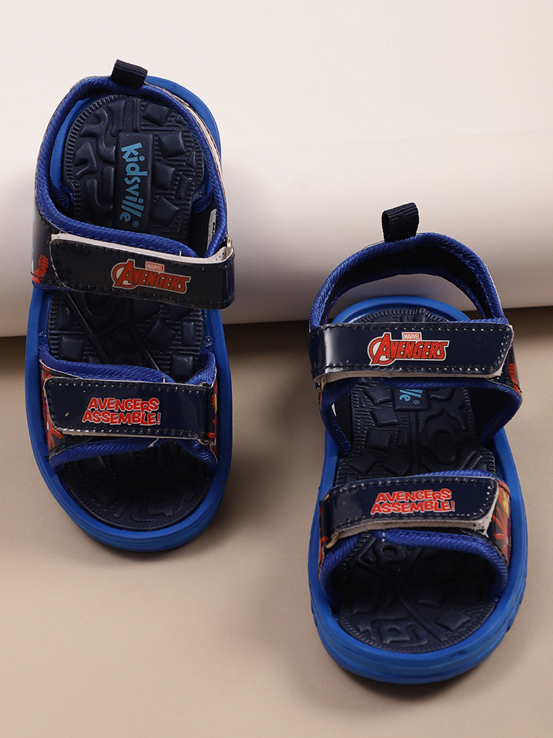 Kids Boys Avengers Printed Blue Sandals