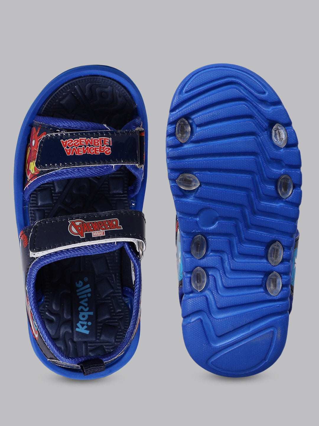 Kids Boys Avengers Printed Blue Sandals