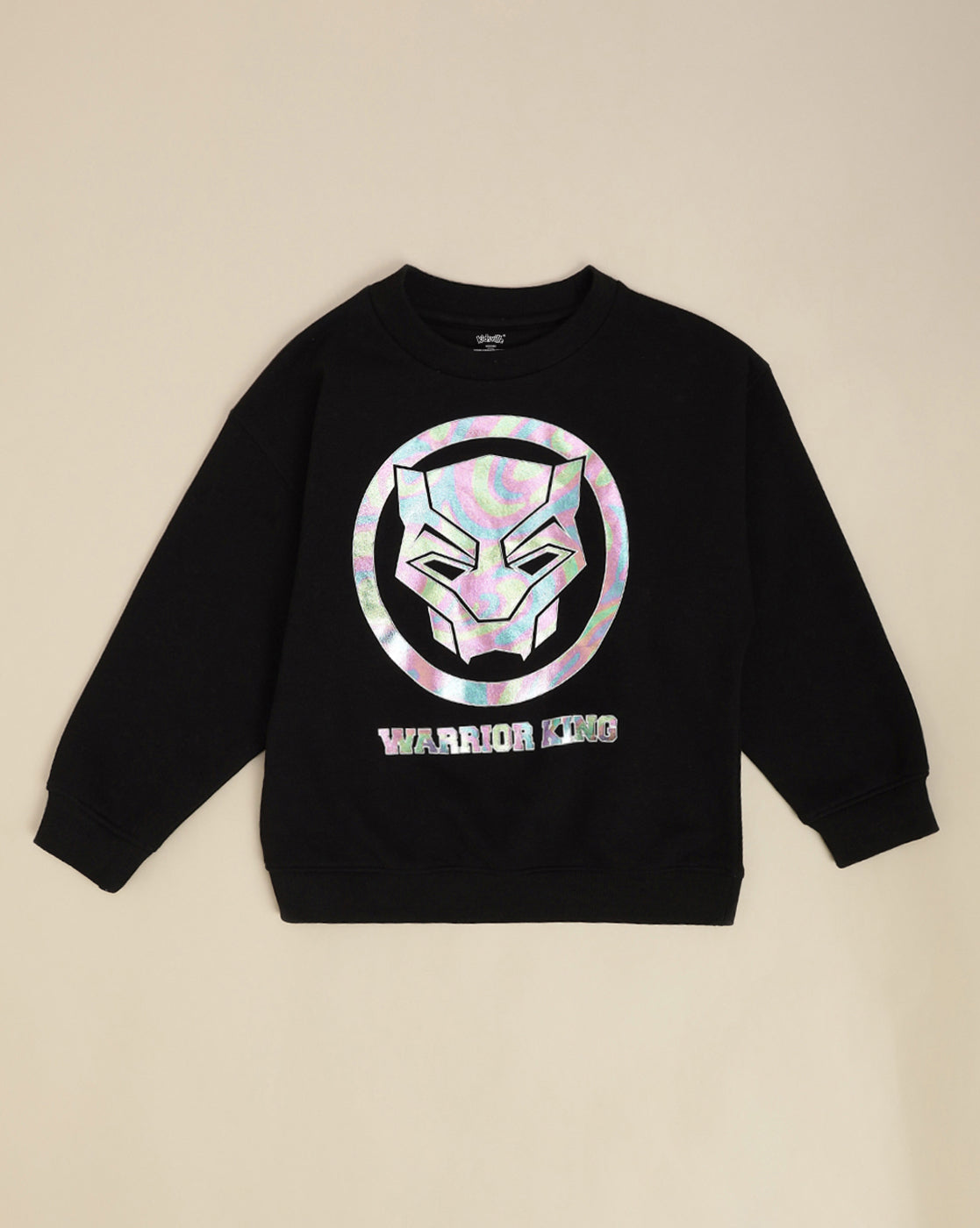 Black Panther Printed Oversized Sweatshirt For Boys