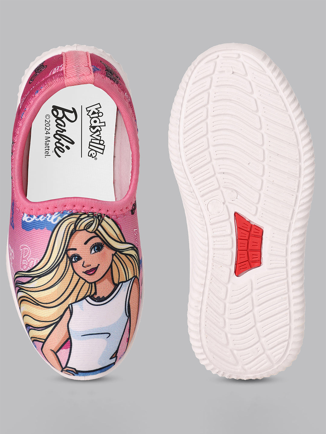 Kids Girls Barbie Printed Pink Shoes