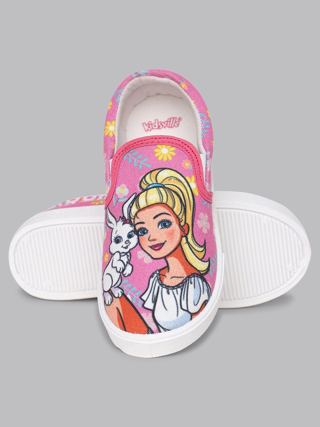 Kids Girls Barbie Pink Canvas