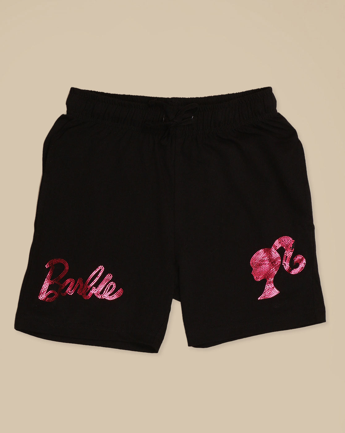 Barbie printed Relaxed Fit T-Shirt & Shorts Co-Ords Set For Girls
