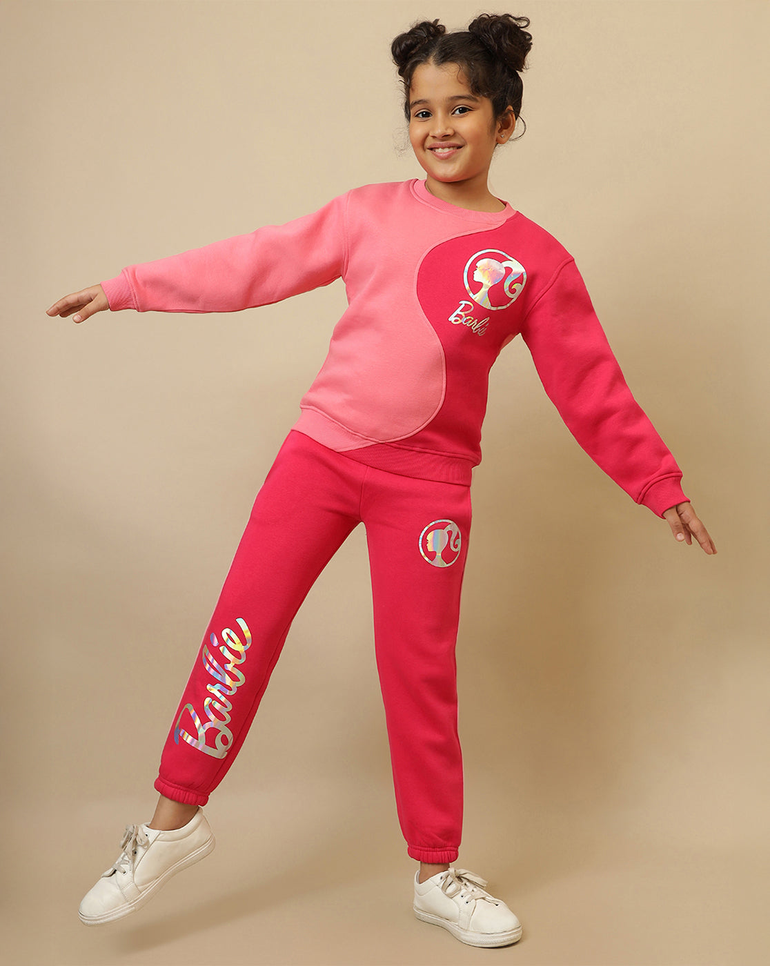 Barbie printed Sweatshirts & Joggers Co-Ords Set For Girls