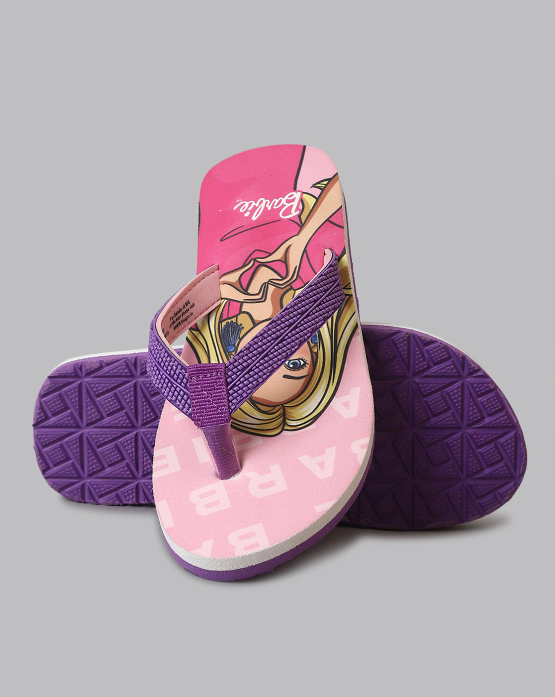 Barbie Printed Flip-Flops For Kids Girls