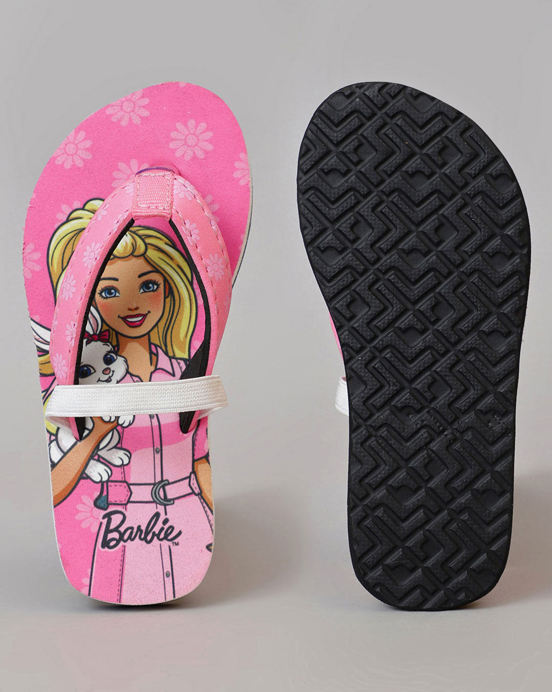 Barbie Printed Flip-Flops For Kids Girls
