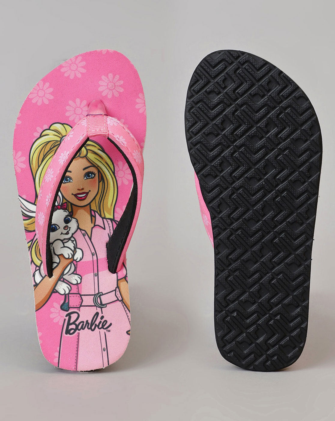 Barbie Printed Flip-Flops For Kids Girls