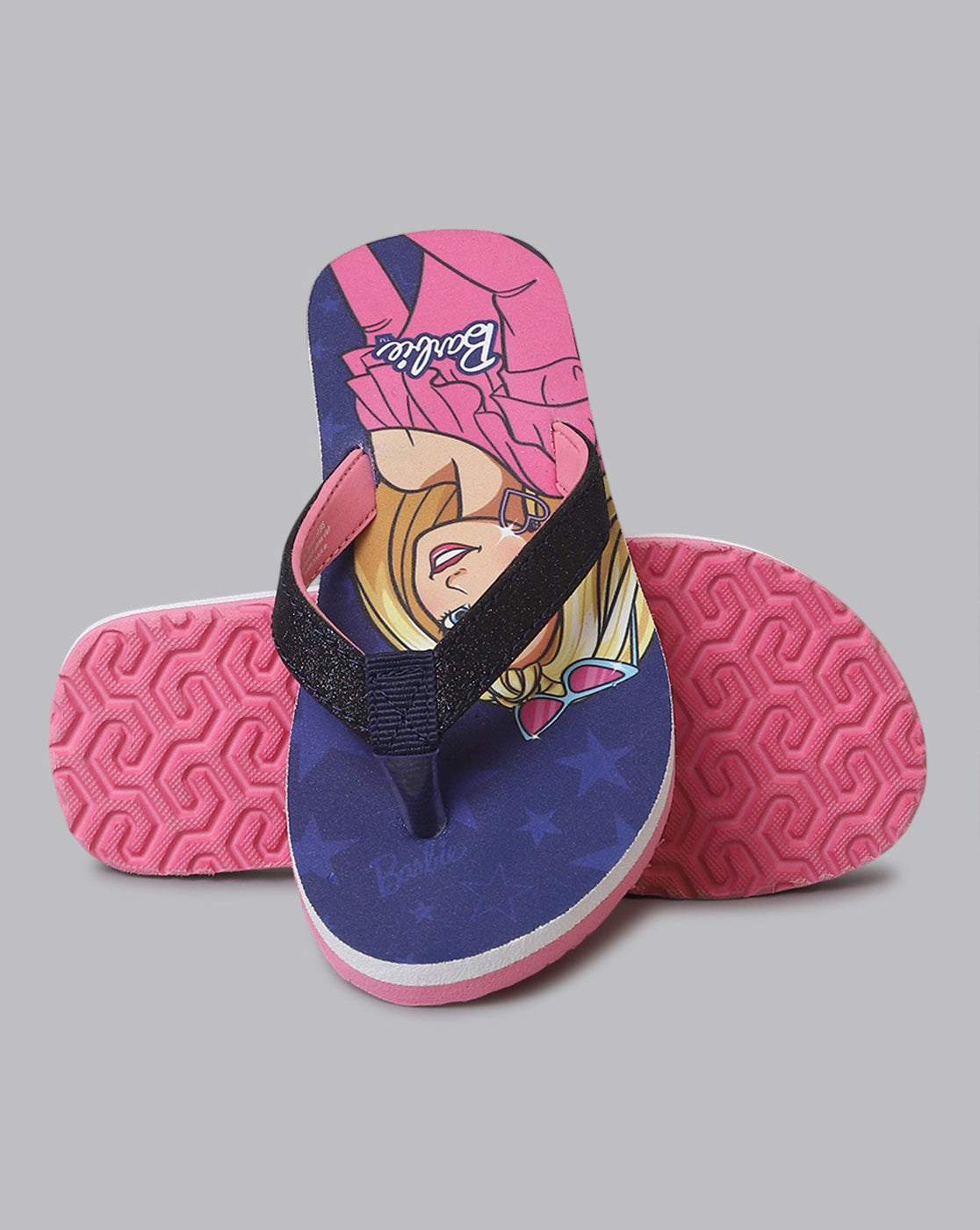 Barbie Printed Flip-Flops For Kids Girls
