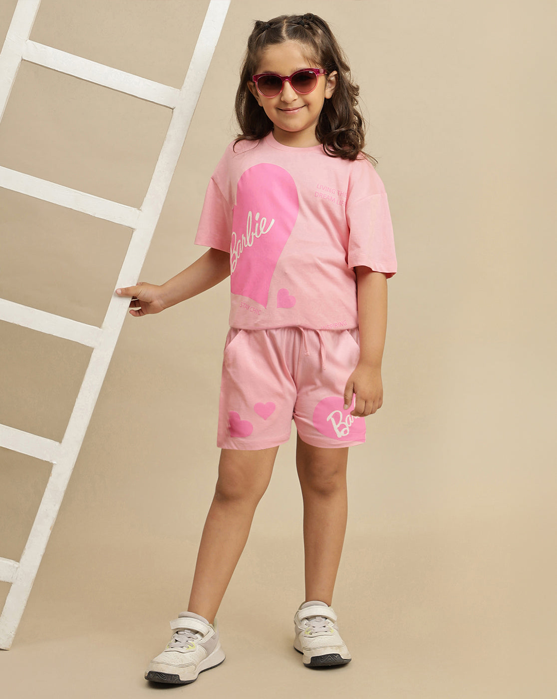 Barbie Printed Regular Fit Shorts For Girls