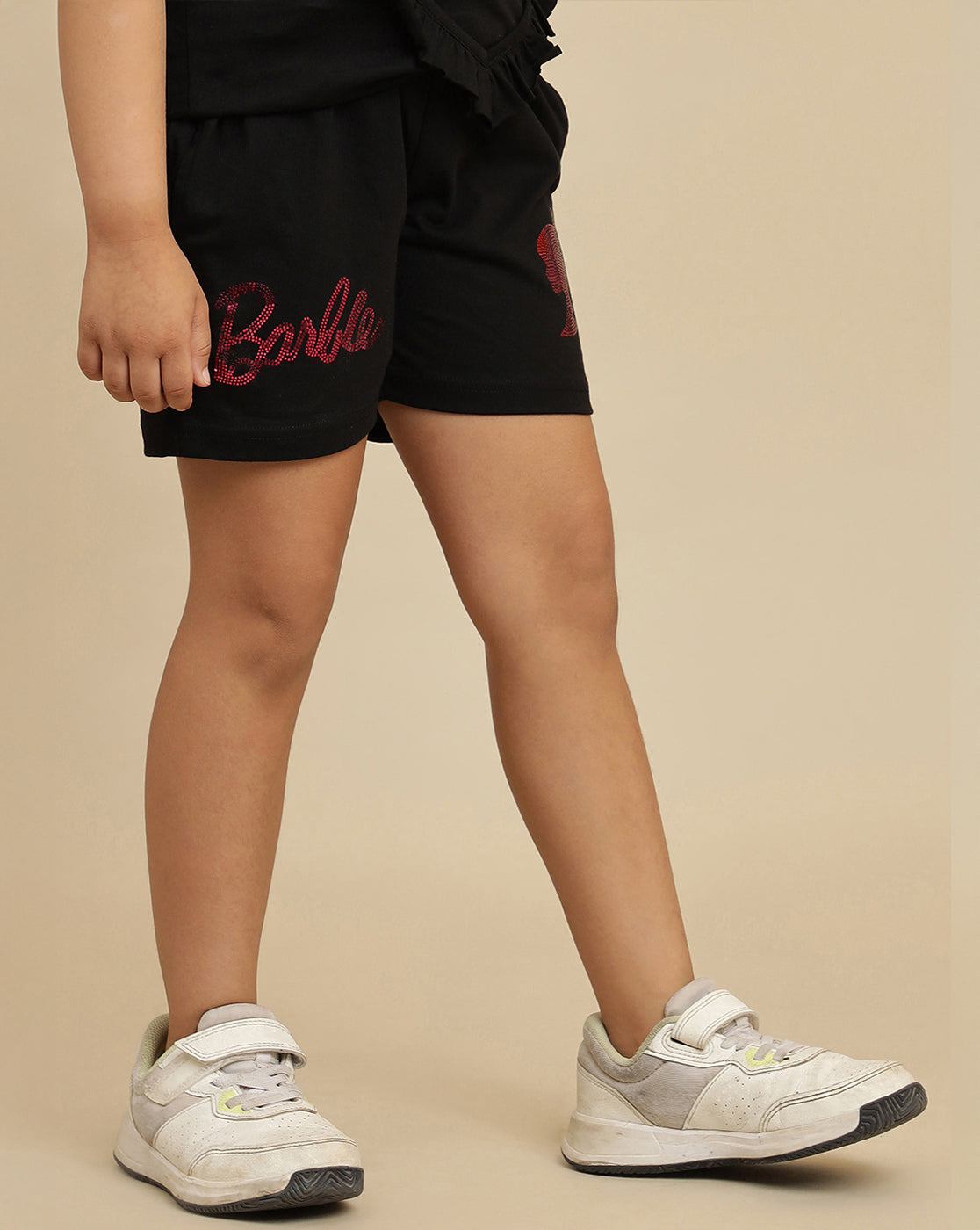 Barbie Printed Regular Fit Shorts For Girls