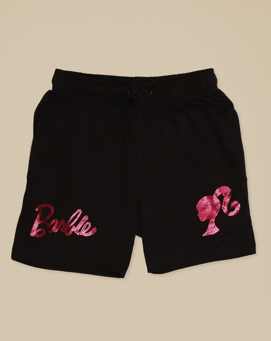 Barbie Printed Regular Fit Shorts For Girls