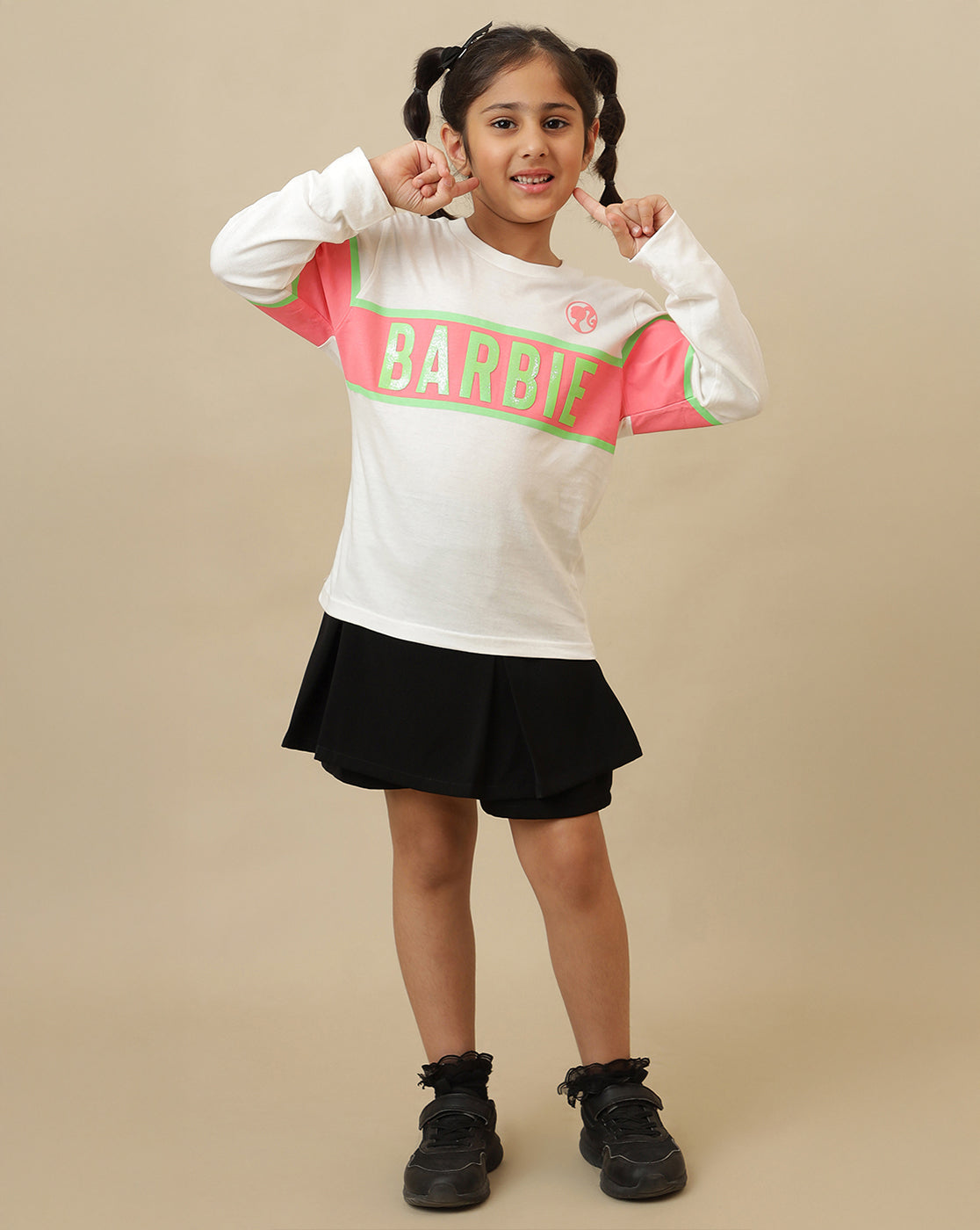 Barbie Printed Regular Fit Tshirt For Girls