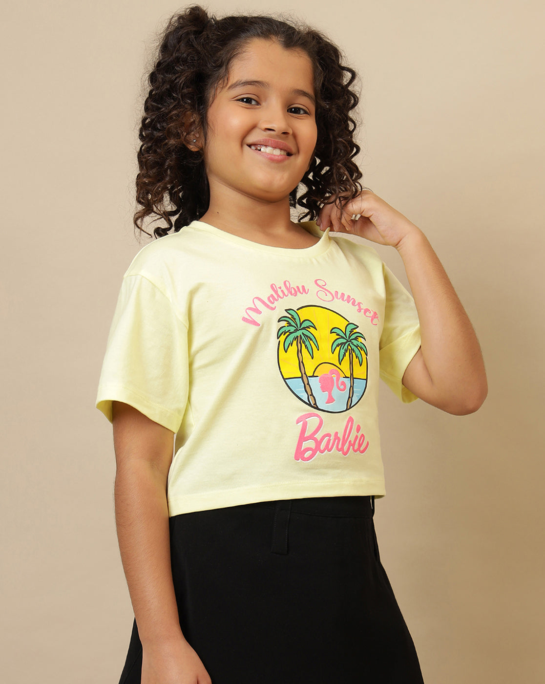 Barbie Printed Boxy Fit Tshirt For Girls