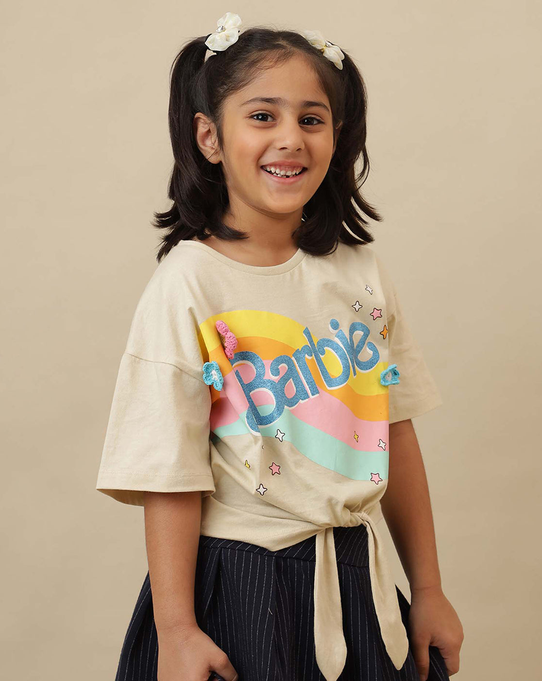 Barbie Printed Oversized Tshirt For Girls