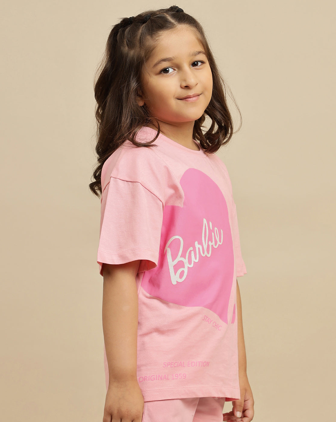 Barbie Printed Oversized Tshirt For Girls