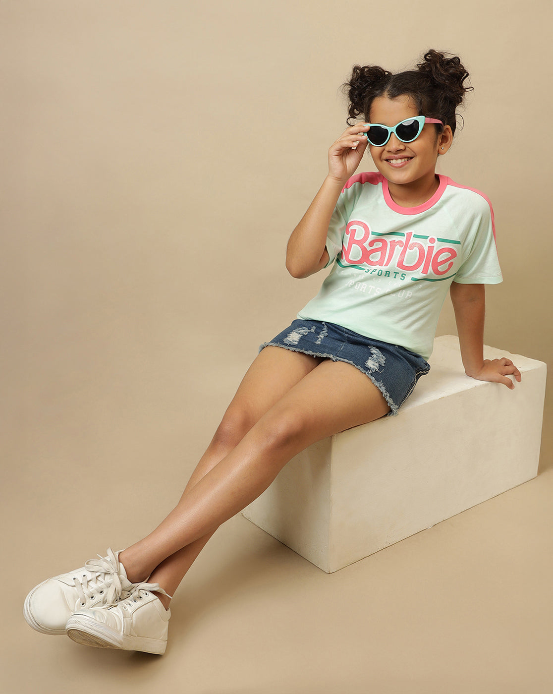 Barbie Printed Oversized Fit Tshirt For Girls