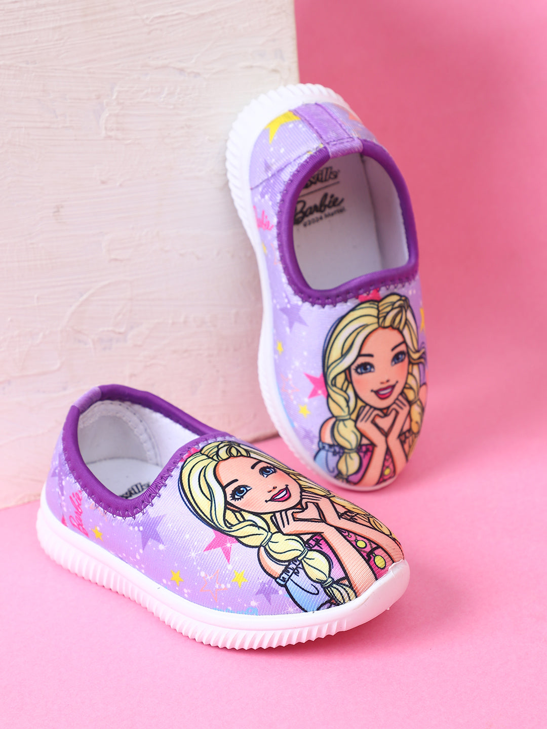 Barbie Printed Lycra Shoes For Kids Girls