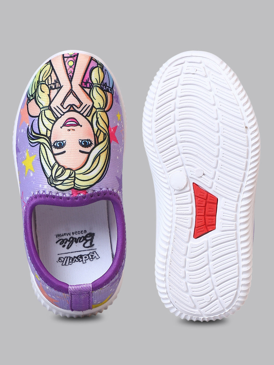 Barbie Printed Lycra Shoes For Kids Girls