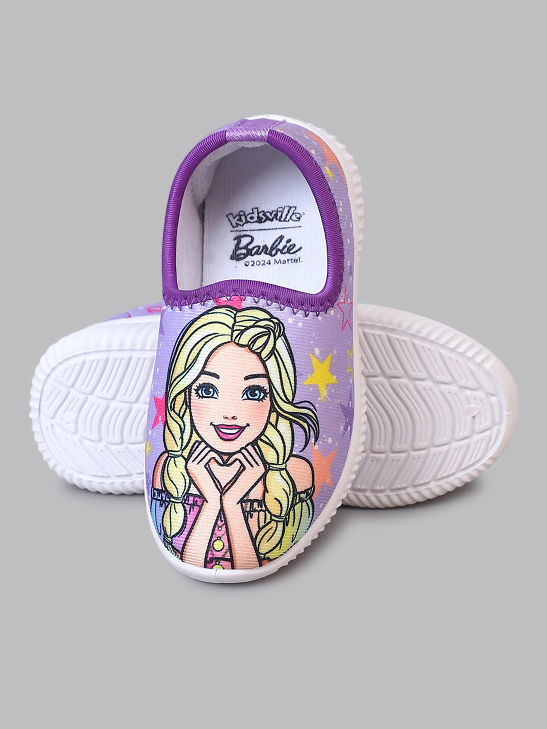 Barbie Printed Lycra Shoes For Kids Girls