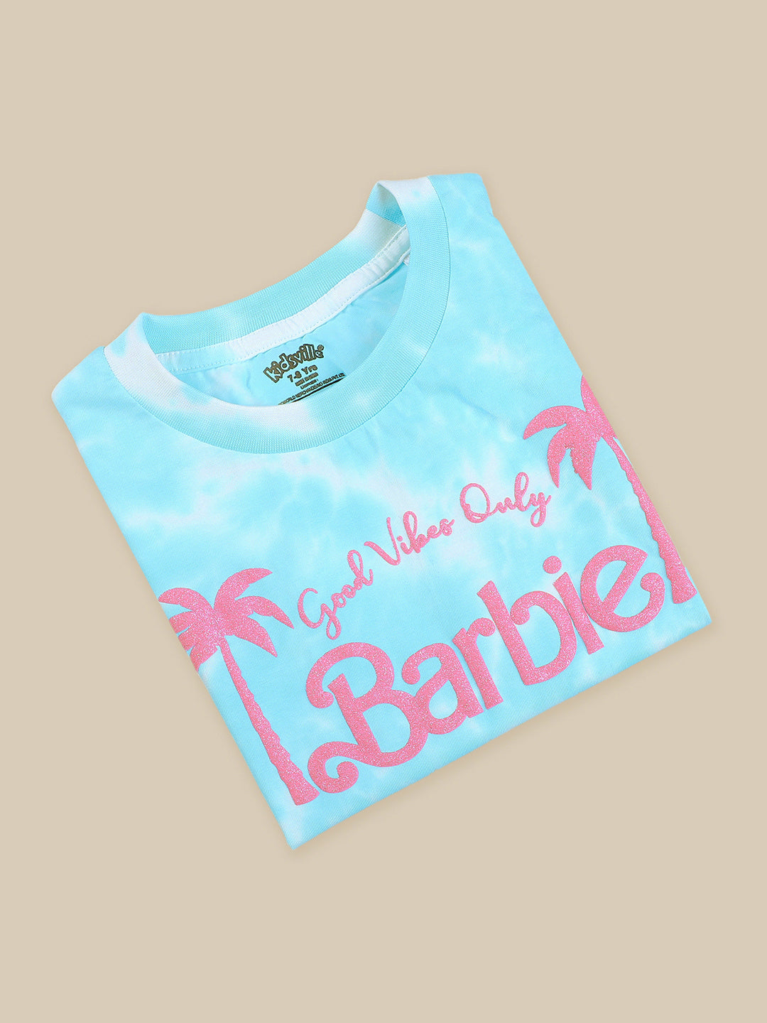 Barbie Printed T-Shirt & Shorts Co-Ords Set For Girls
