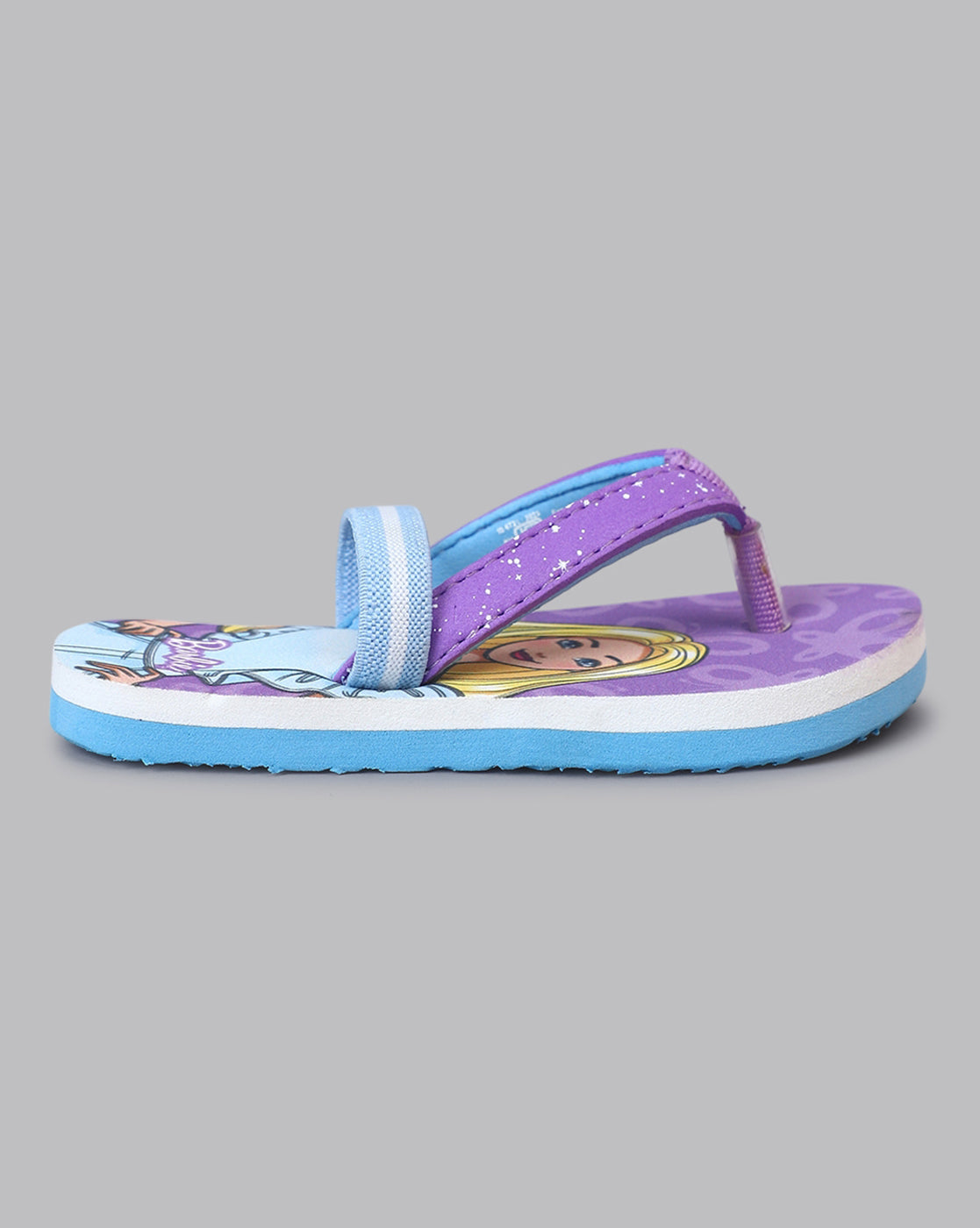 Barbie Printed Purple Flip-Flops For Kids Girls