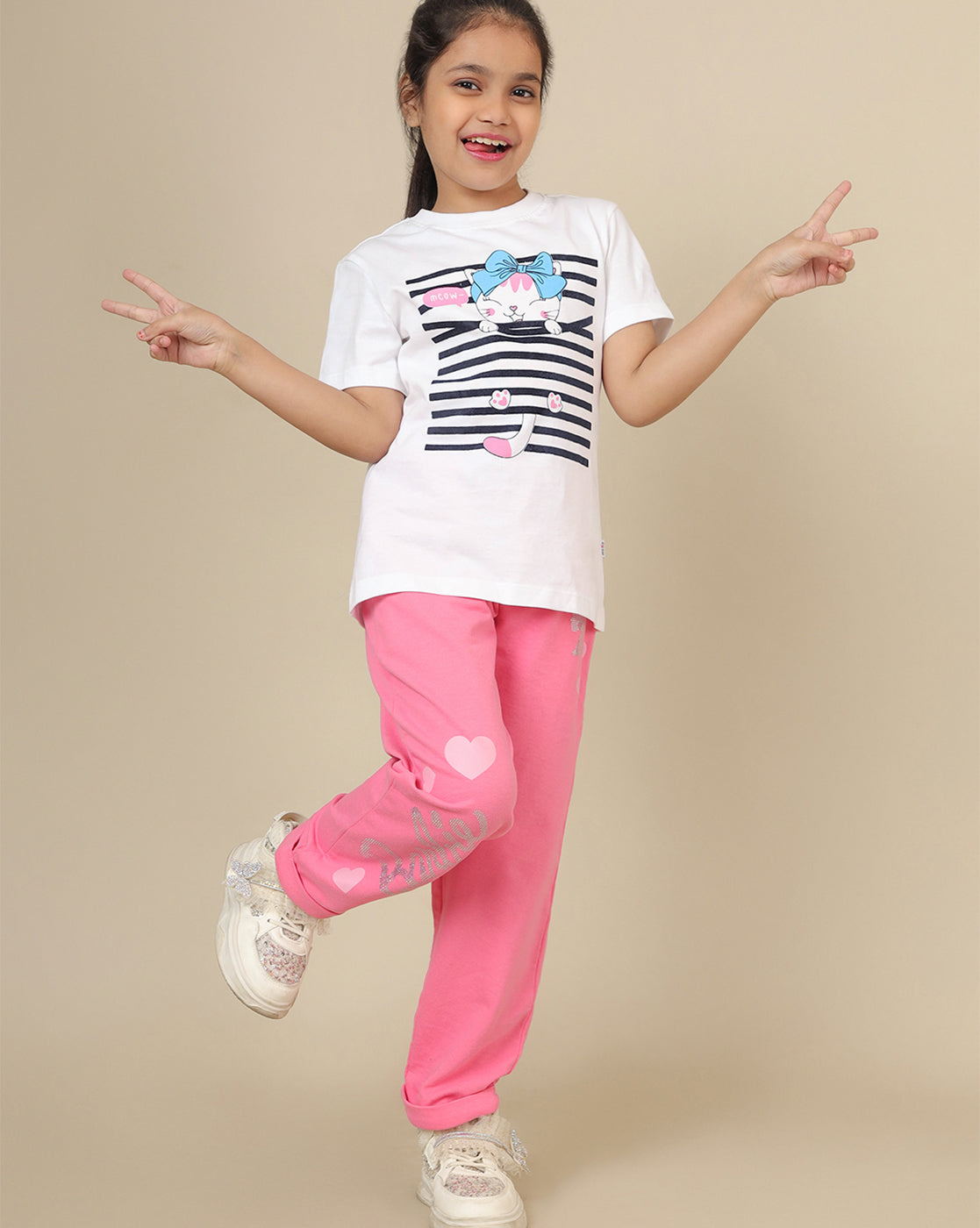 Barbie Printed Regular Fit Jogger For Girls