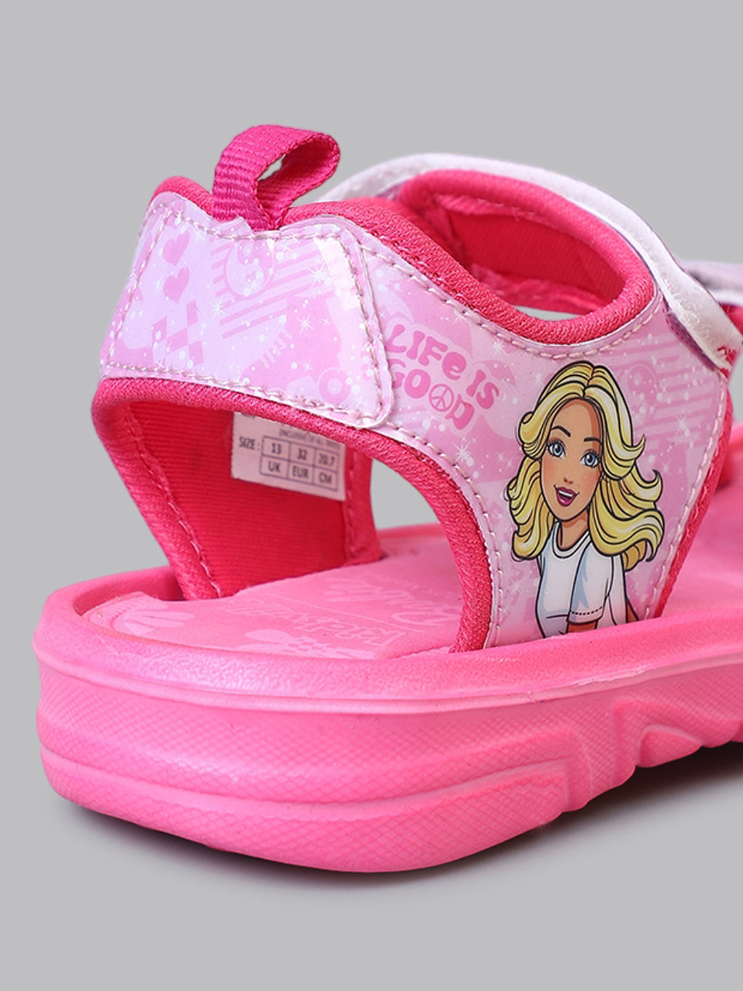 Kids Girls Barbie Printed Pink Sandals