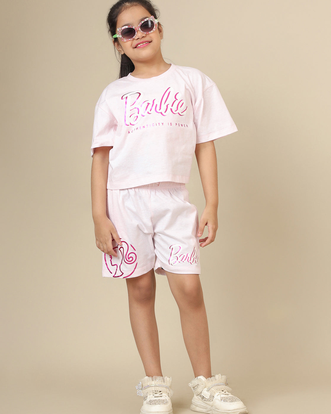 Barbie Printed Regular Fit Shorts For Girls