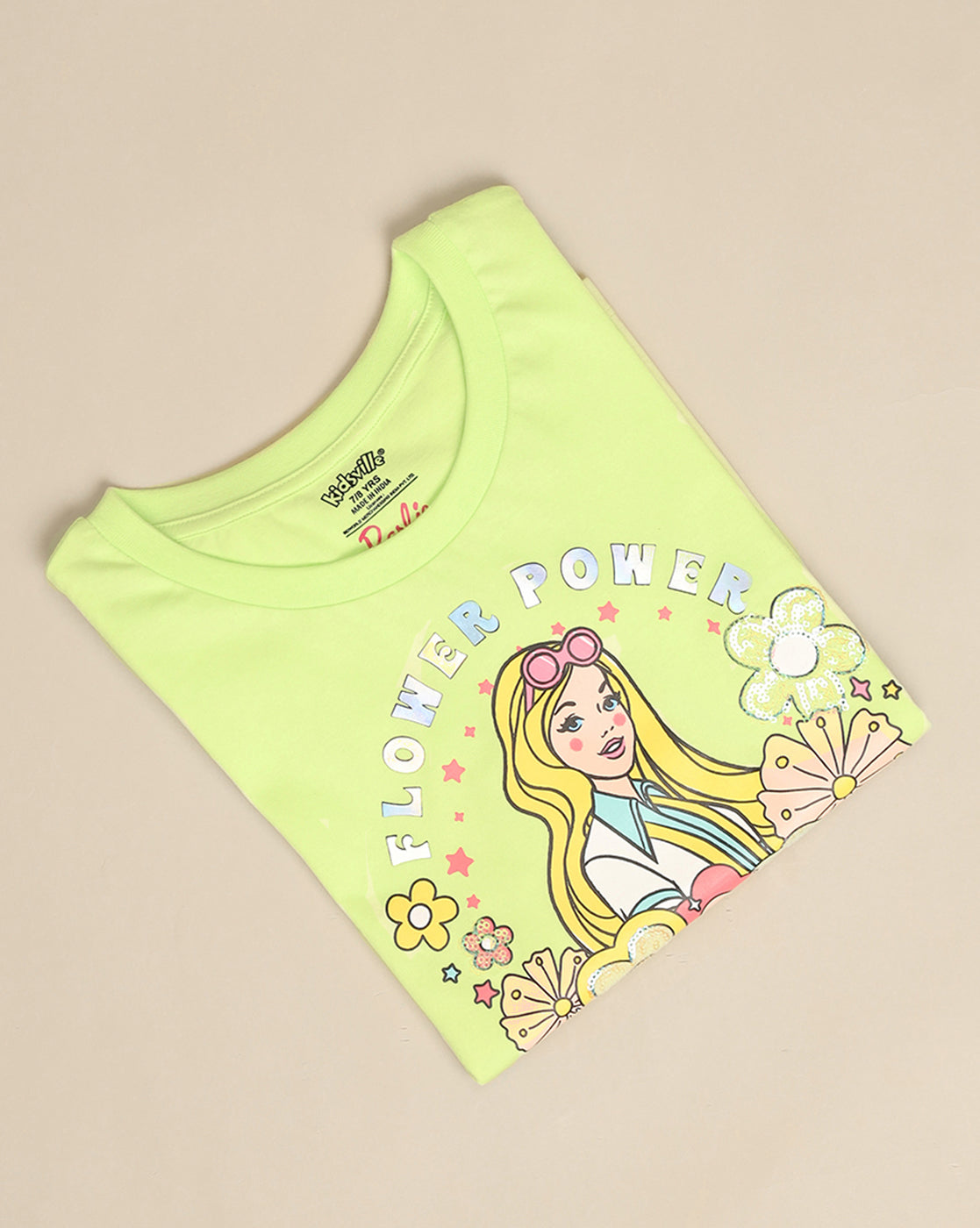 Barbie Printed Oversized Fit Tshirt For Girls