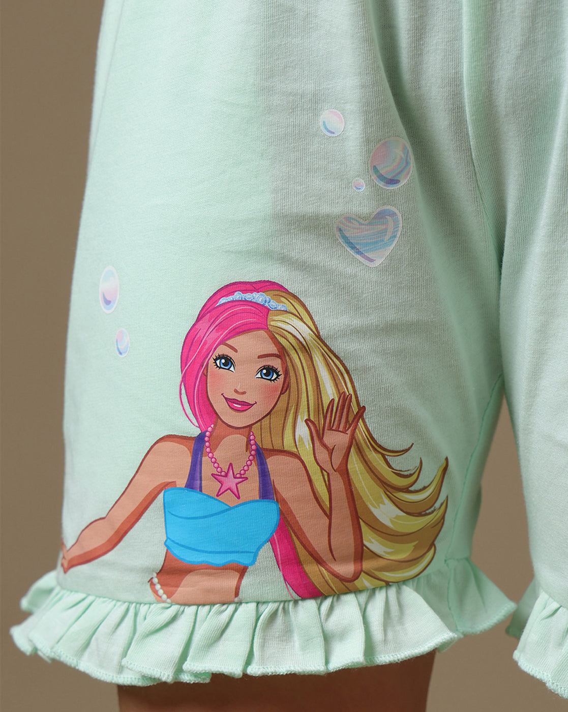 Barbie Printed Regular Fit Shorts For Girls