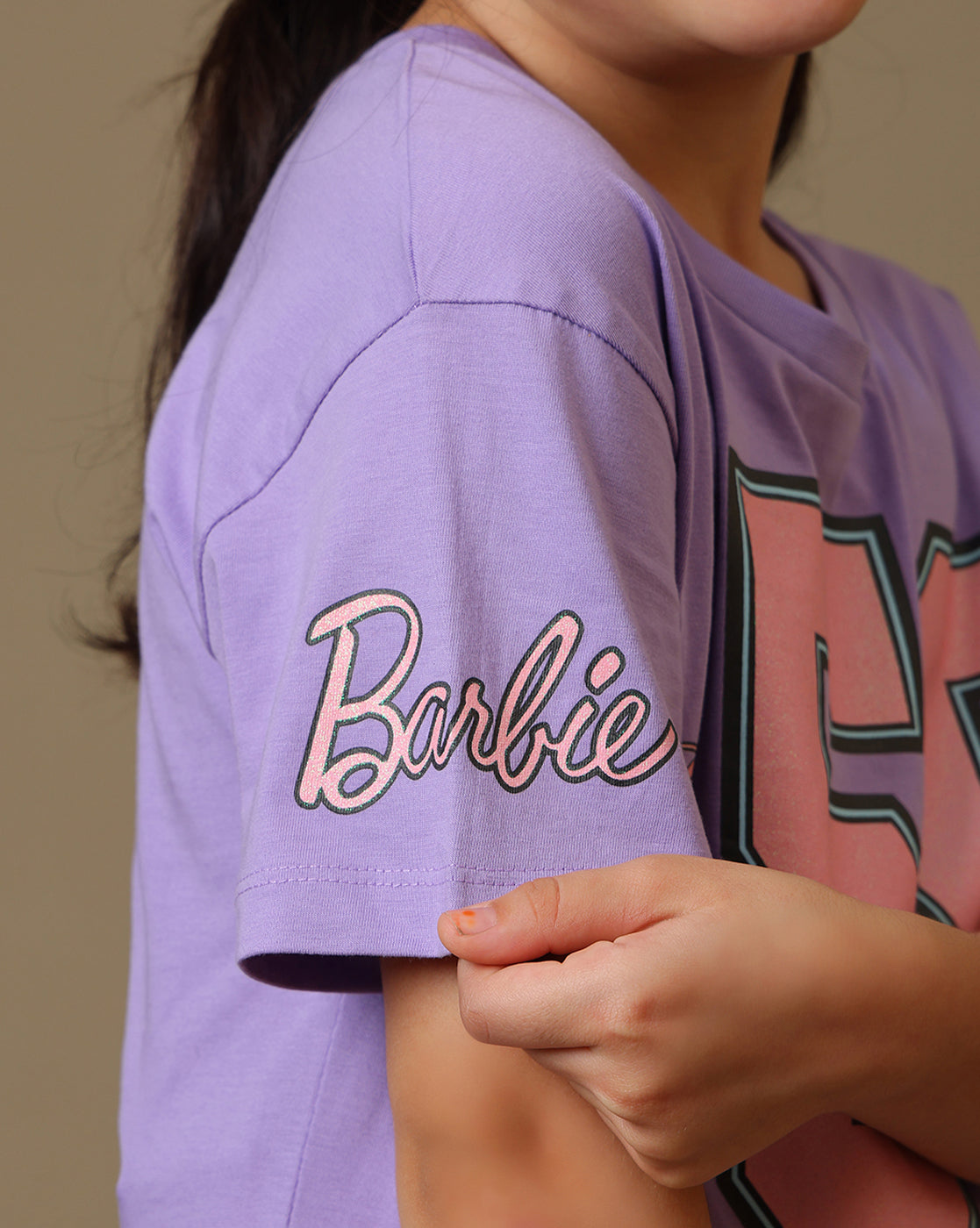 Barbie Printed Relaxed Fit Tshirt For Girls