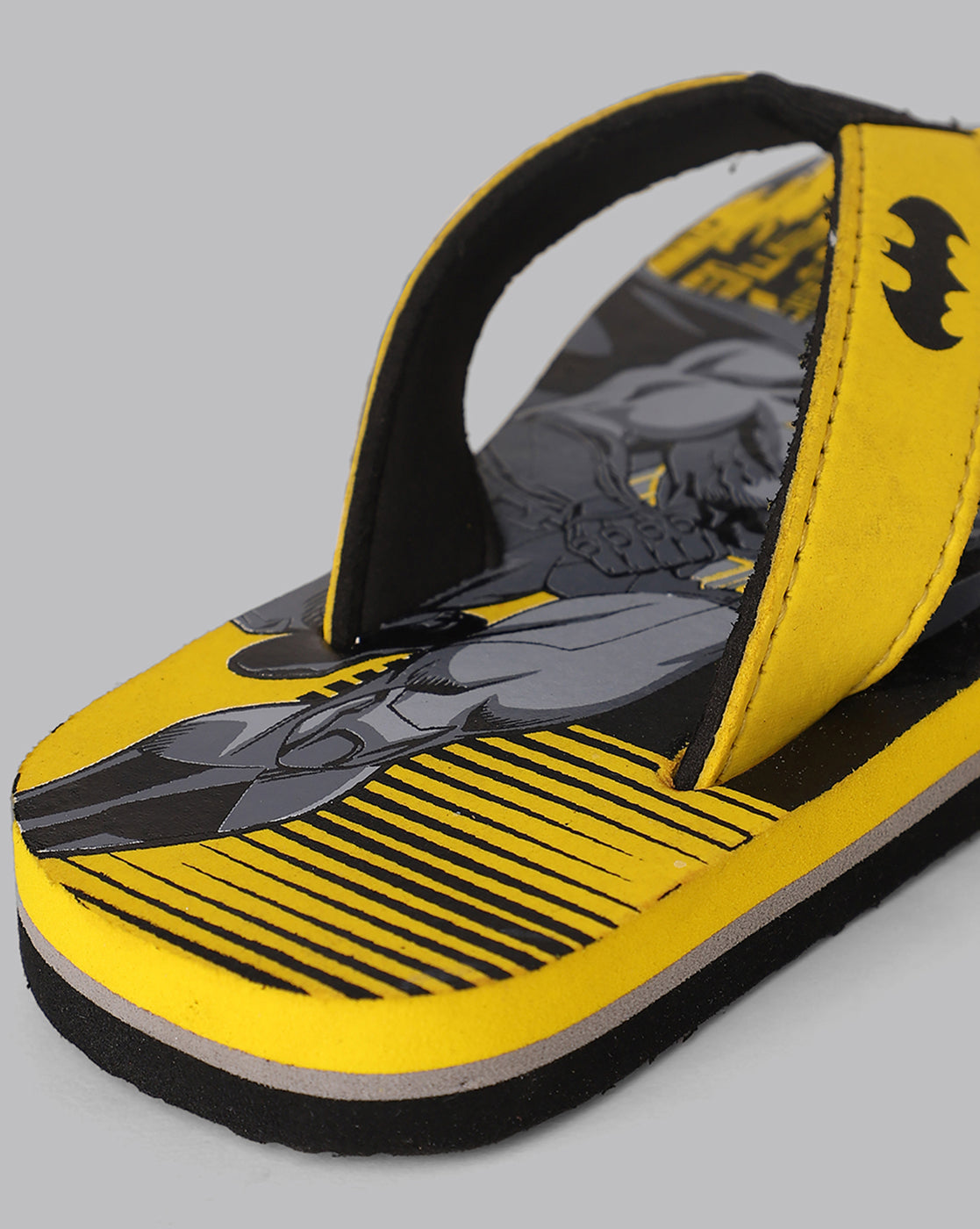 Batman Printed Yellow Flip-Flops For Kids Boys