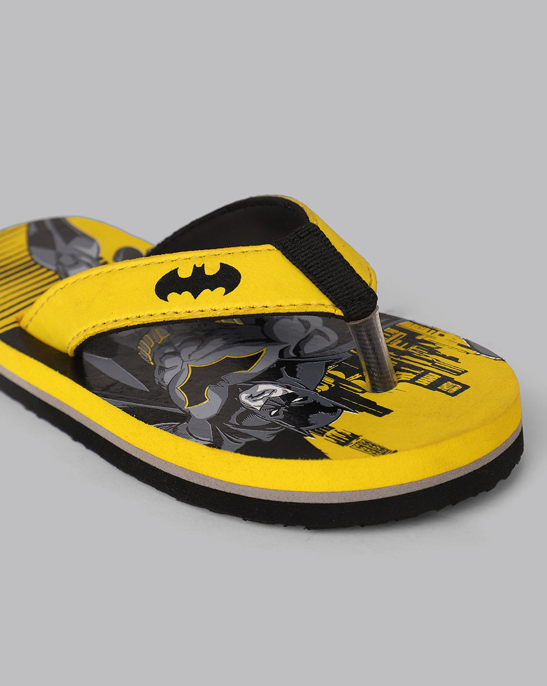 Batman Printed Yellow Flip-Flops For Kids Boys