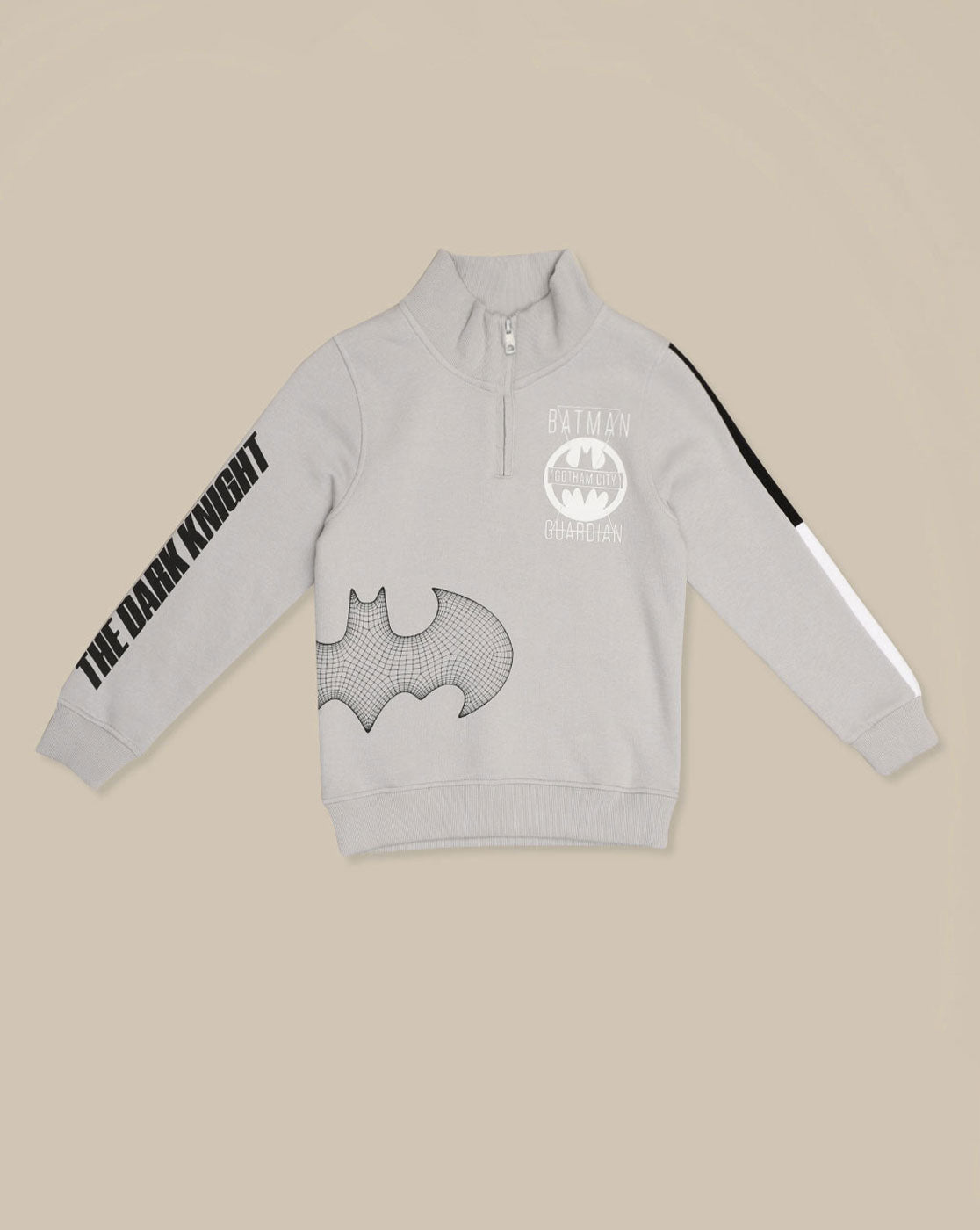 Batman printed Regular Fit Sweatshirt & Joggers Co-Ords Set For Boys