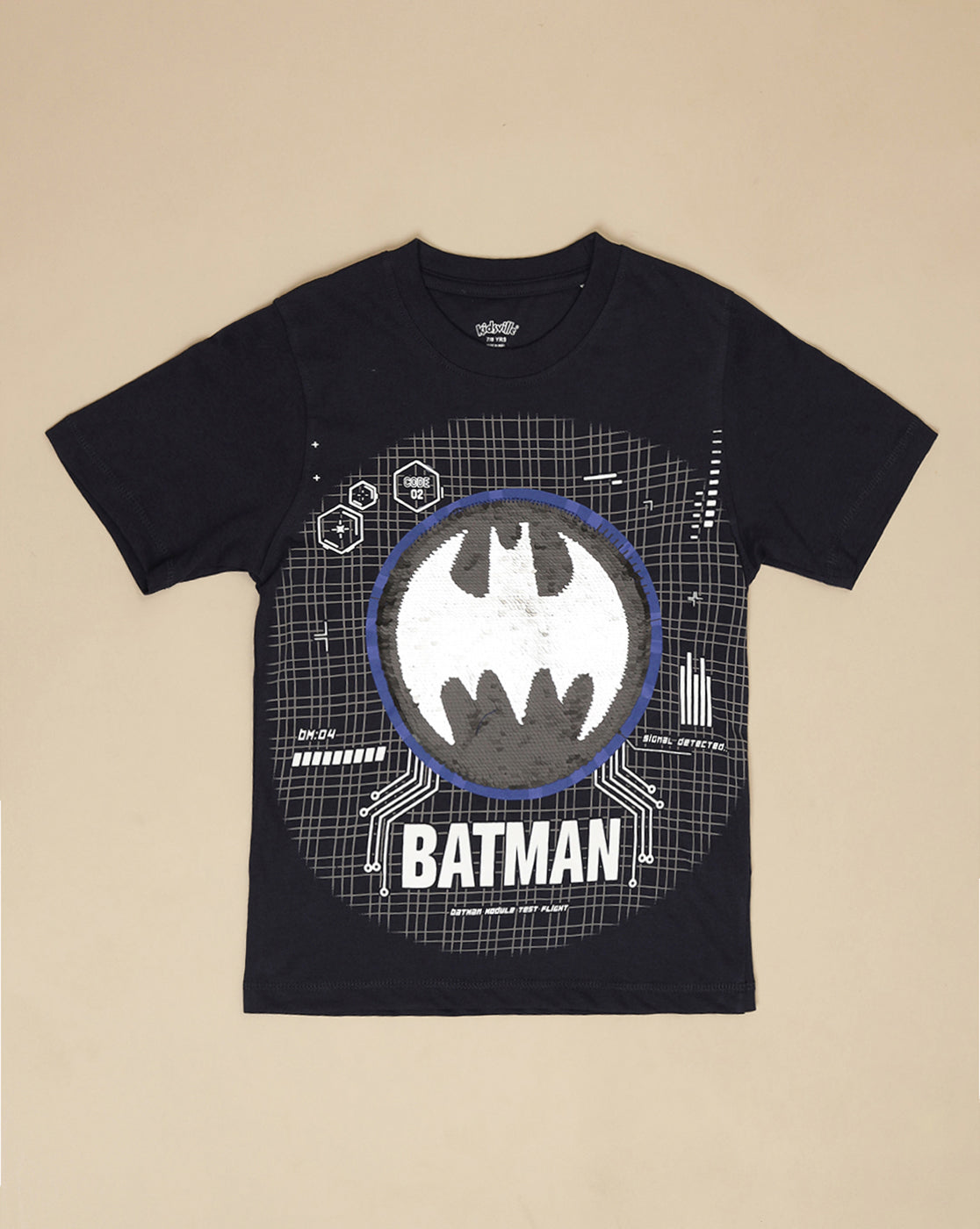 Batman Printed Regular Fit Reversibile SequinTshirt For Boys