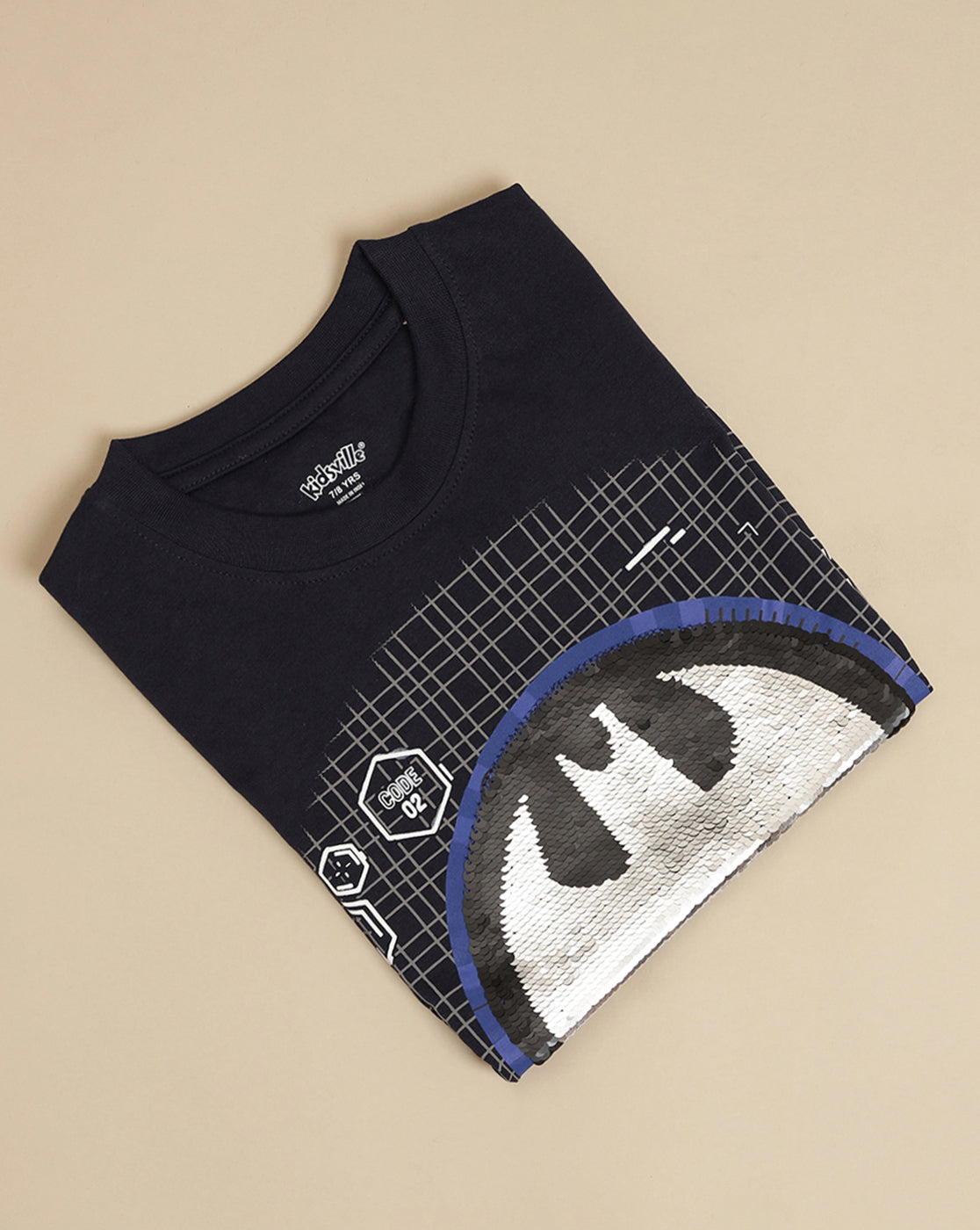 Batman Printed Regular Fit Reversibile SequinTshirt For Boys