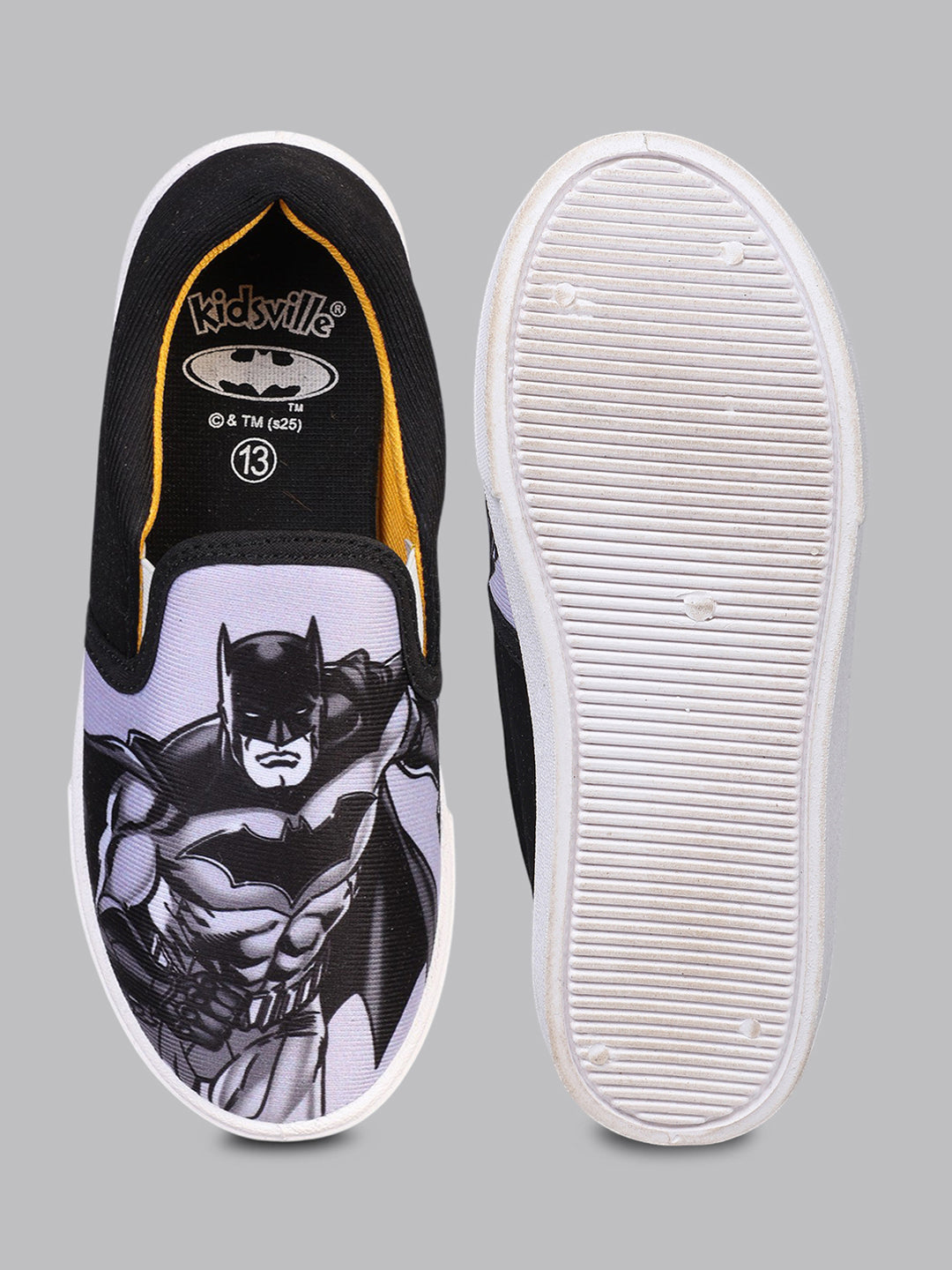 Kids Boys Batman Printed Black Canvas