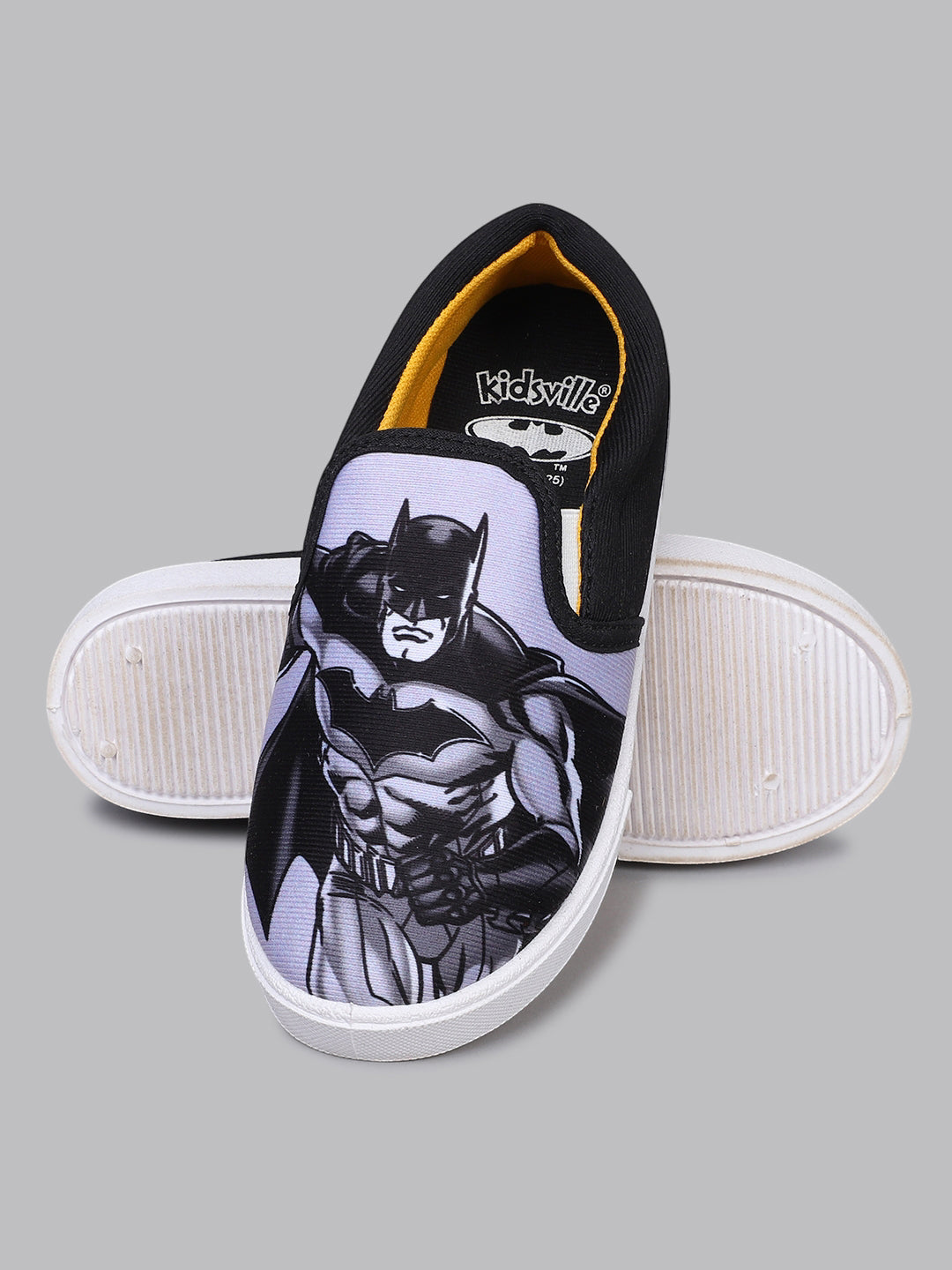 Kids Boys Batman Printed Black Canvas