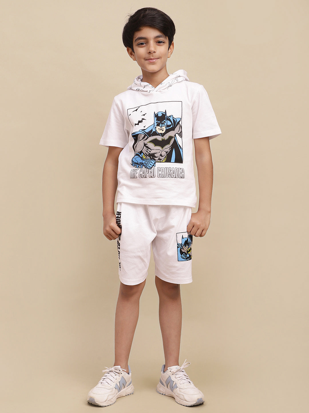 Batman Printed T-Shirt & Shorts Co-Ords Set For Boys