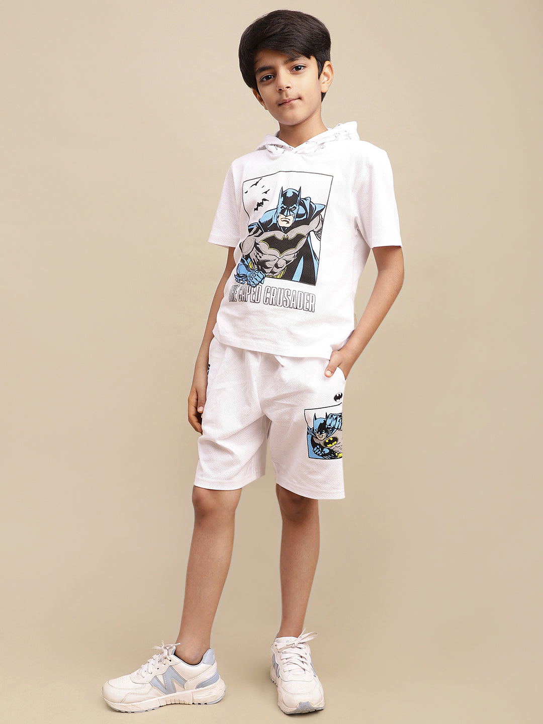 Batman Printed T-Shirt & Shorts Co-Ords Set For Boys