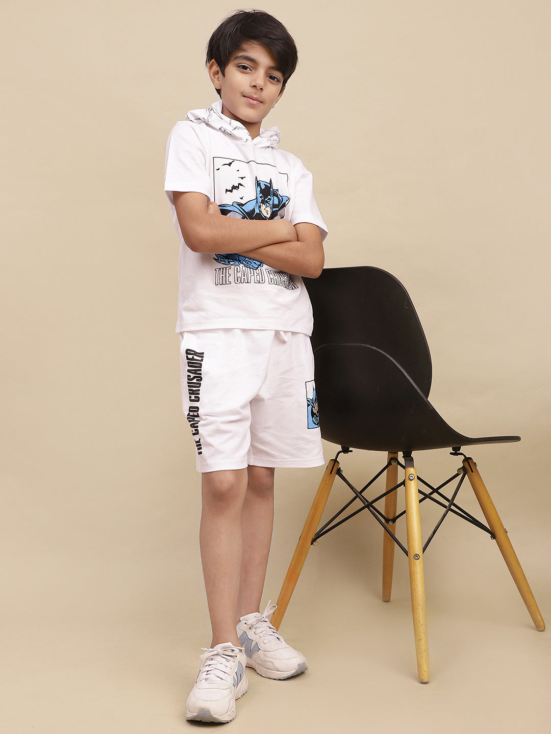 Batman Printed T-Shirt & Shorts Co-Ords Set For Boys