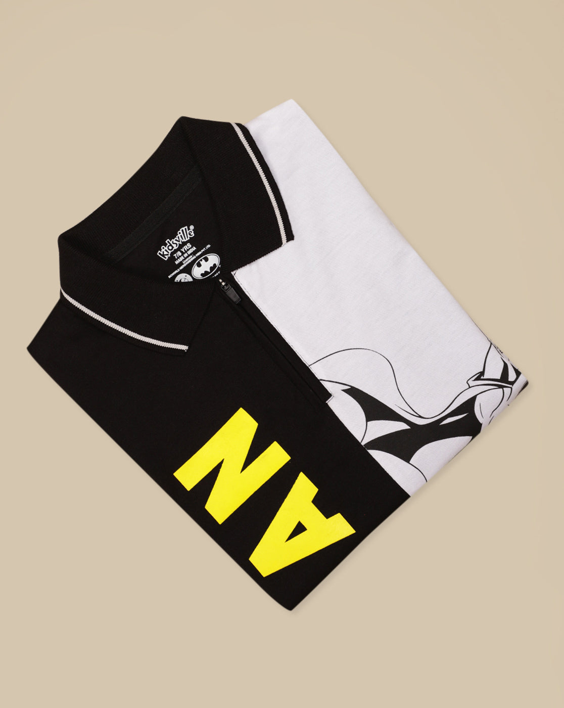 Batman Printed Regular Fit Polo-T-Shirt For Boys