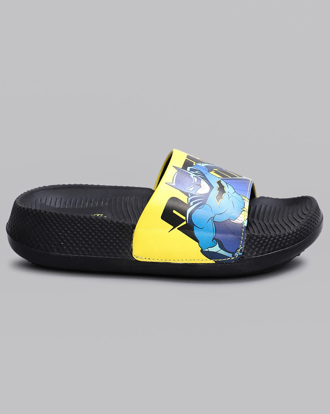 Batman Printed Black Sliders for Boys