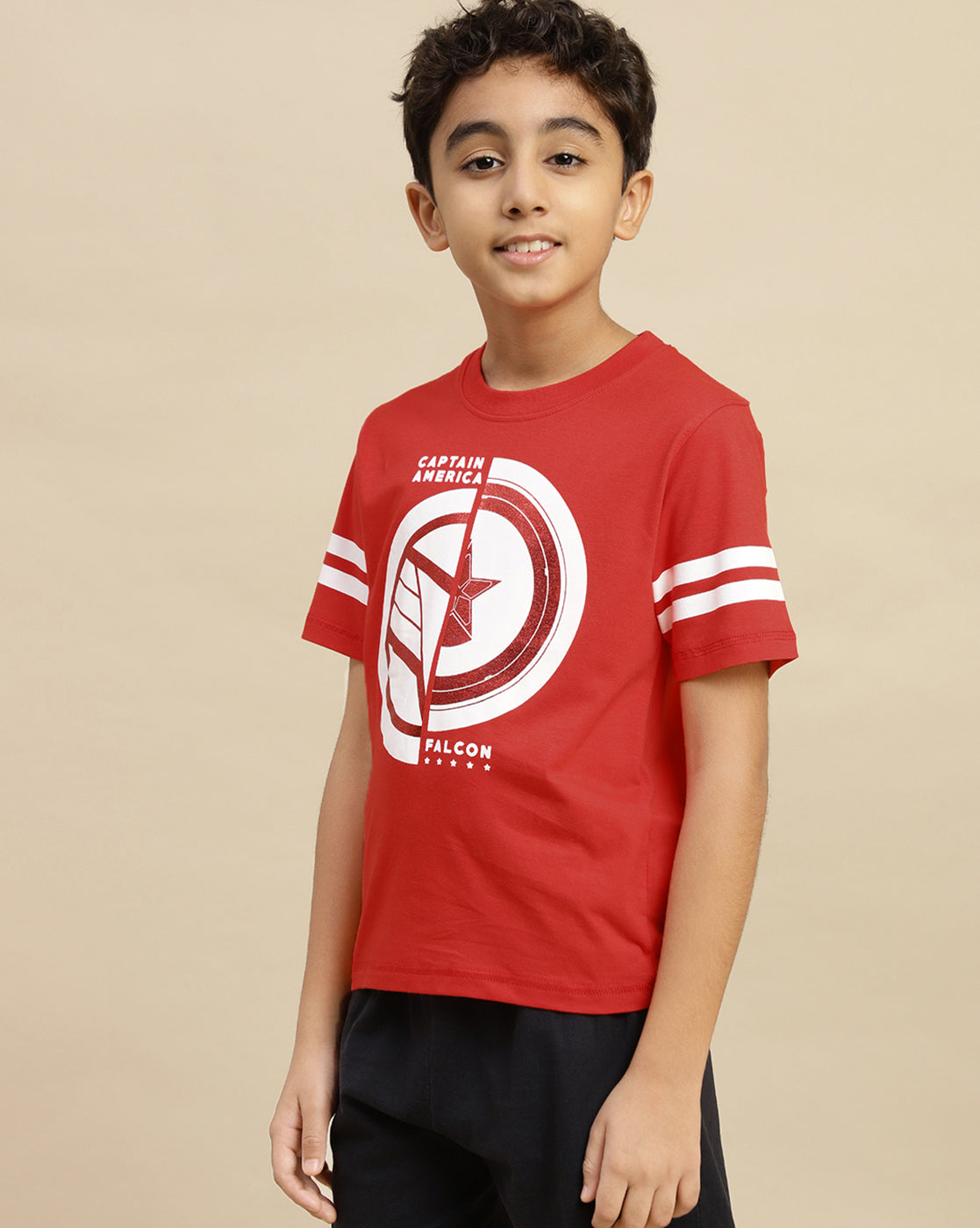 Captain America Printed Regular Fit Tshirt For Boys