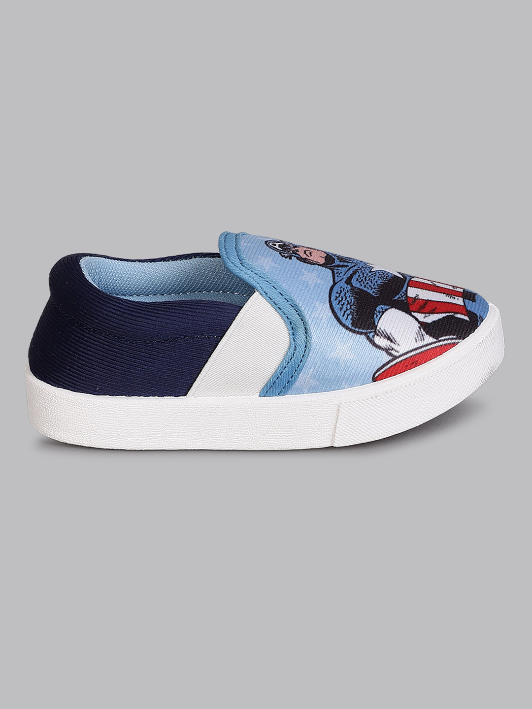Kids Boys Captain America Printed Sky Blue Canvas