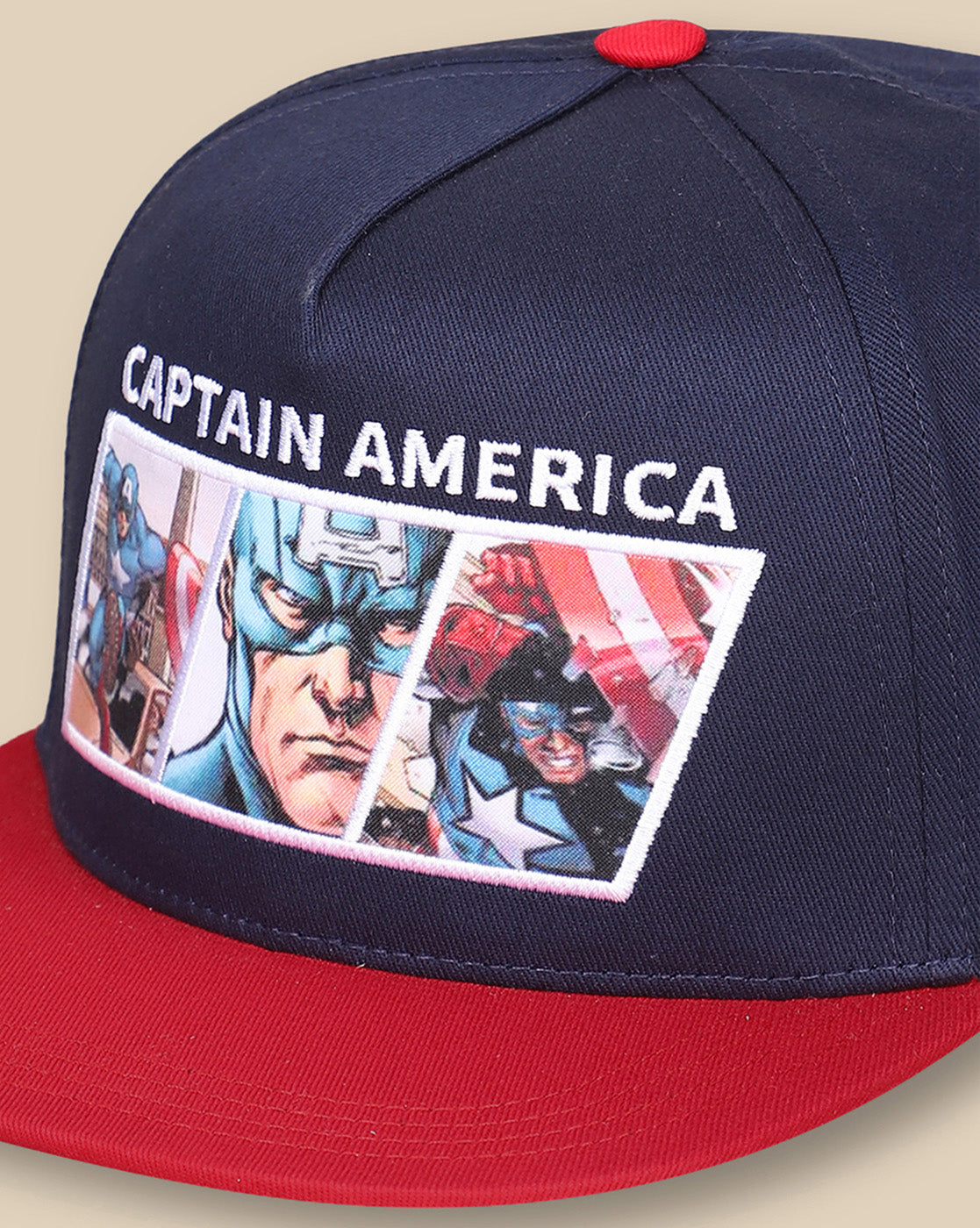 Captain America Printed Snapback Cap For Boys