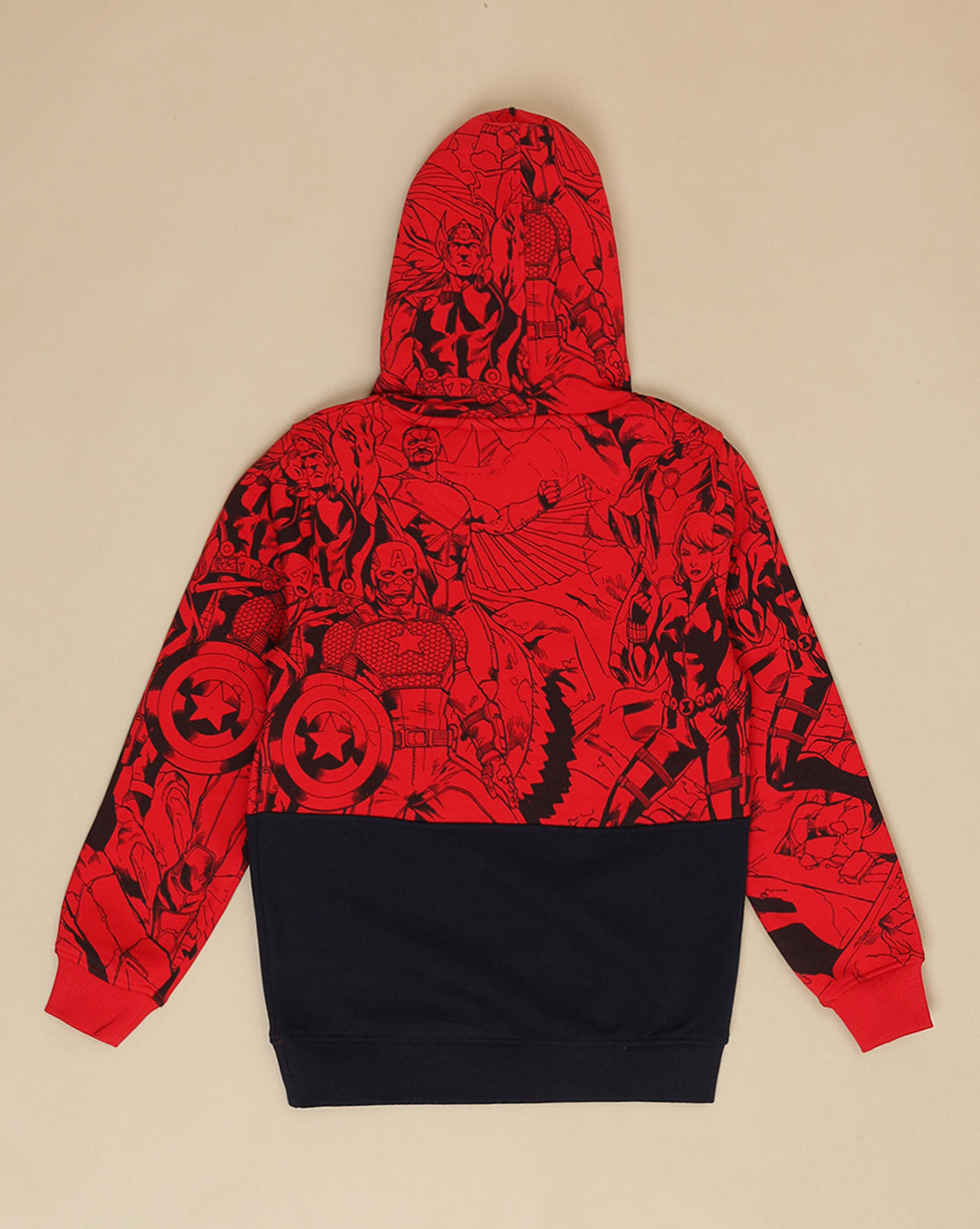 Captain America Printed Regular Fit Hoodie For Boys