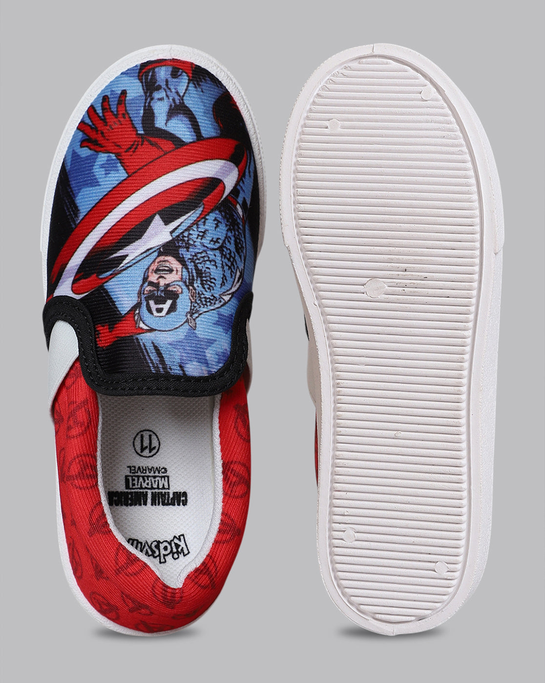 Captain America Printed Canvas Shoes For Kids Boys
