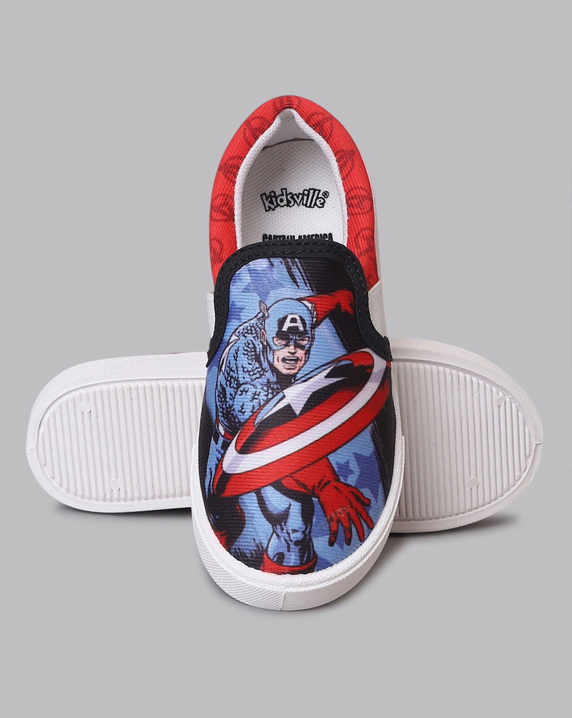 Captain America Printed Canvas Shoes For Kids Boys