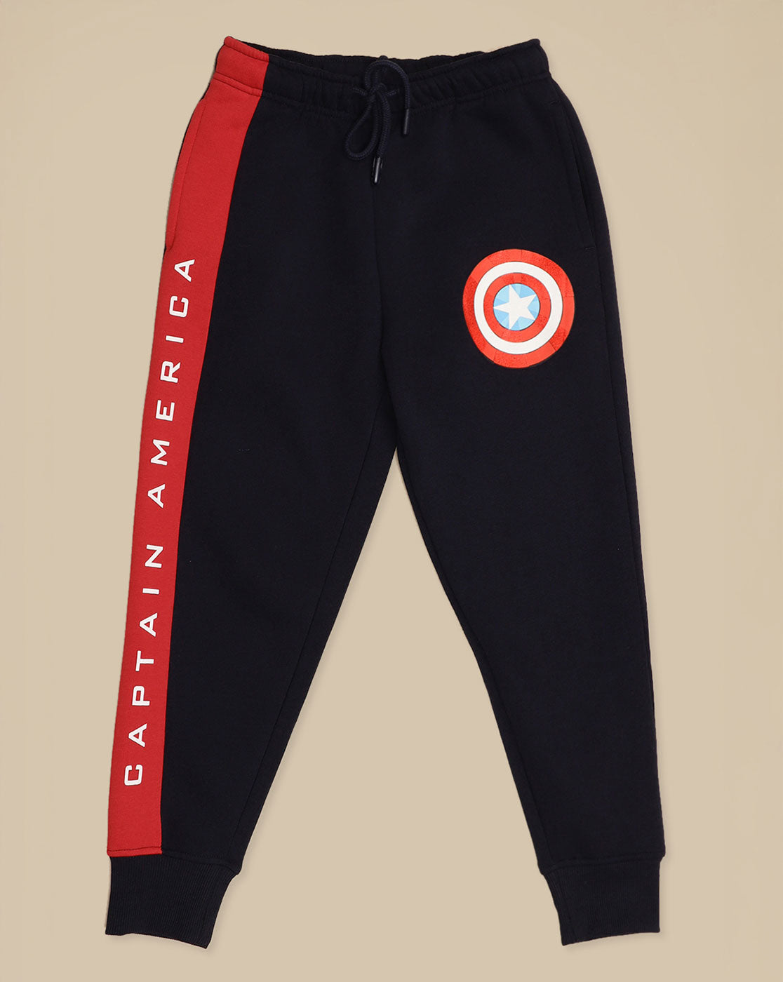 Captain America printed Regular Fit Hoodie & Joggers Co-Ords Set For Boys