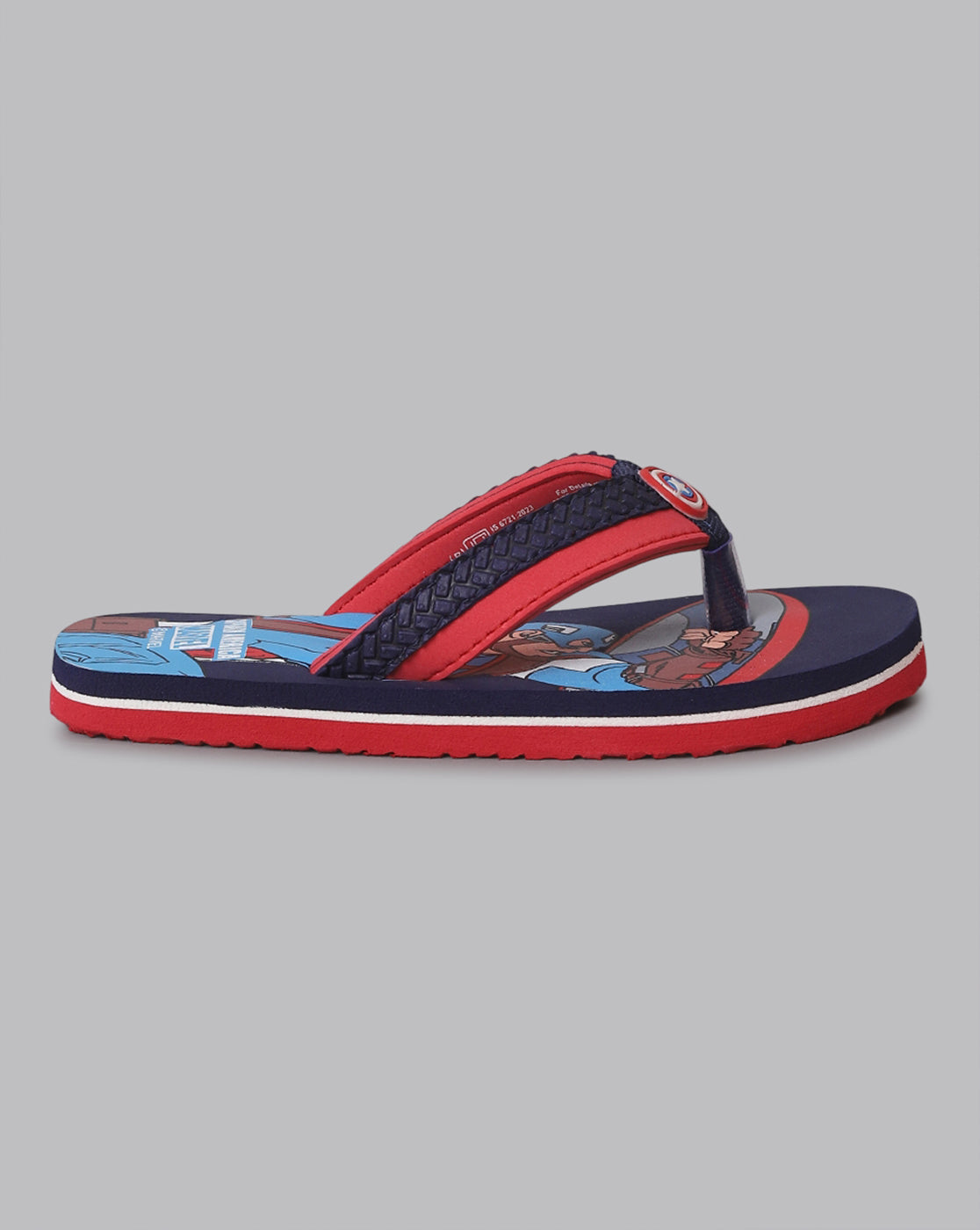 Captain America Printed Flip-Flops For Kids Boys